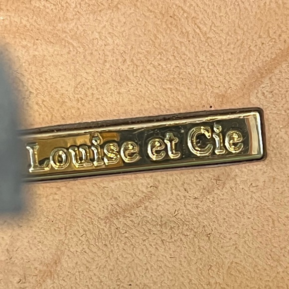 Louise et Cie Elegant Black Heeled Leather and Suede Boots with Gold Buckles - Picture 7 of 7